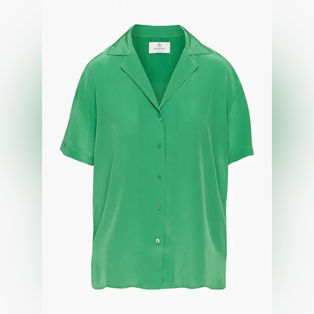 ARITZIA Babaton Academy Silk Blouse, Size 2XL | NWT
